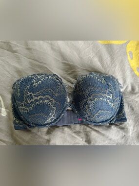 La SENZA Blue Lace Strapless Bra